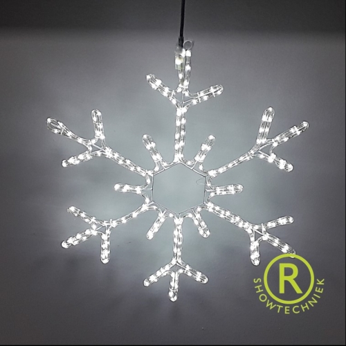 kennis Ideaal heel Ijskristal sneeuwvlok LED koudwit verlicht 67 cm met aansluitkabel en  stekker