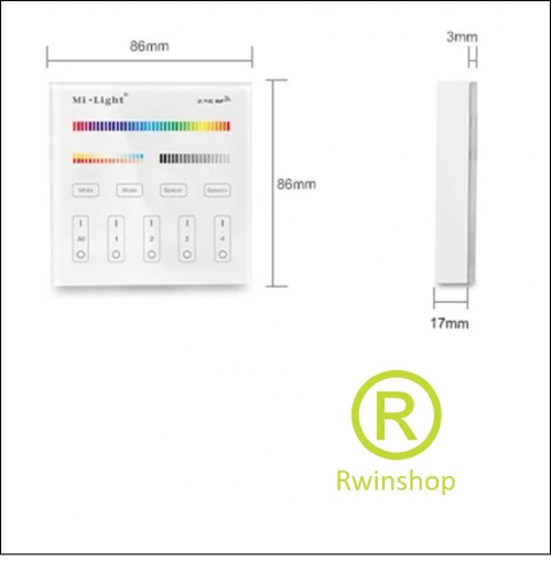 RGBW Controller, 24-kanaals LED Decoder Driver Dimmer voor RGBW Ledstrips en Ledmodules, DC5V-24V